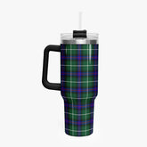 MacDonald of the Isles Hunting Modern Tartan Crest 40 oz Insulated Tumbler with Handle